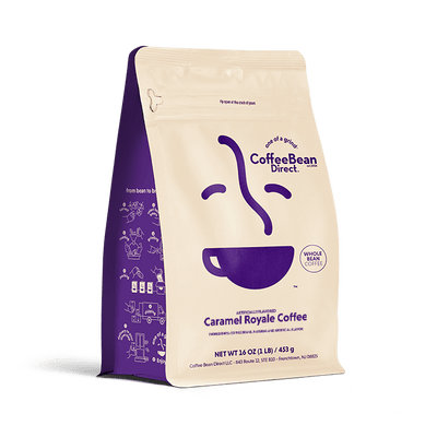 Coffee Bean Direct Caramel Royale flavored coffee 1-lb bag