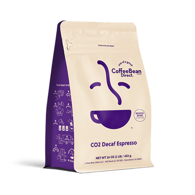 Coffee Bean Direct CO2 Decaf Espresso 1-lb bag