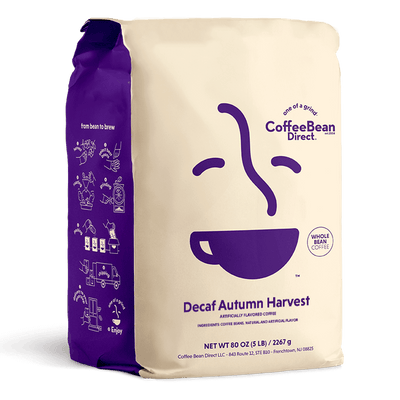 Coffee Bean Direct Decaf Autumn Harvest flavored coffee 5-lb bag