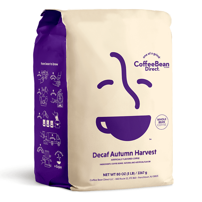 Coffee Bean Direct Decaf Autumn Harvest flavored coffee 5-lb bag