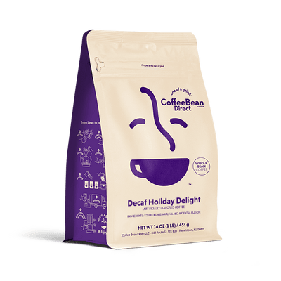 Coffee Bean Direct Decaf Holiday Delight Flavored Coffee 1lb bag