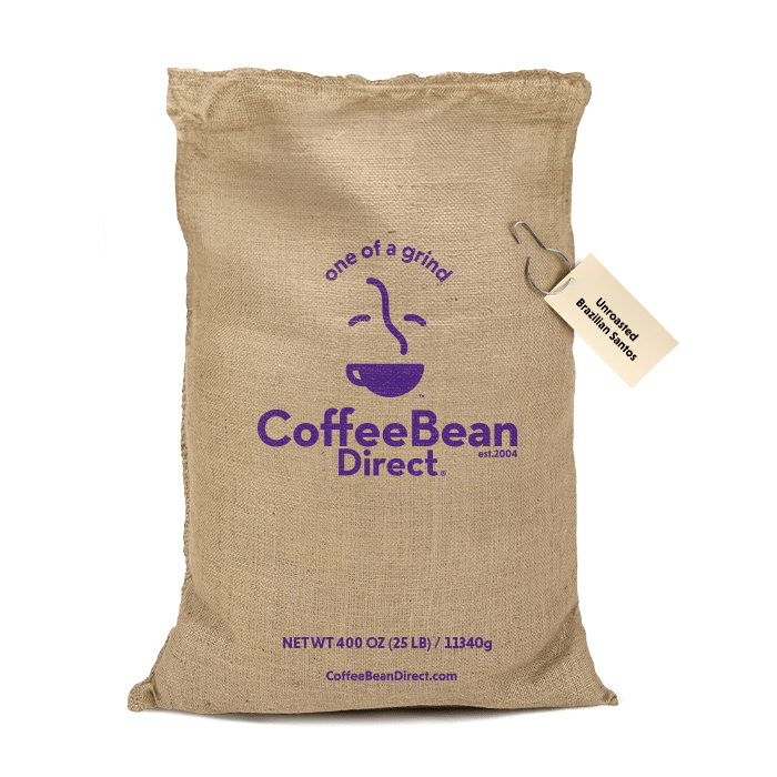 Coffee Bean Direct Unroasted Brazilian Santos 25lb burlap