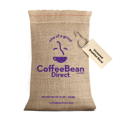 Coffee Bean Direct Unroasted Breakfast Blend 5lb burlap